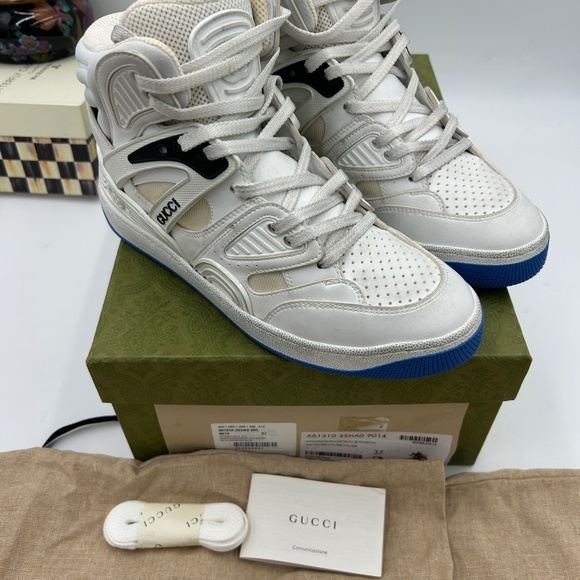 Women’s Gucci interlocking G leather, distressed sneakers size 37 made in Italy - Picture 10 of 10